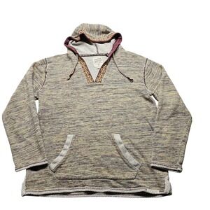 Third & Army Baja Hoodie Mens XXL Multicolor Knit Pullover Southwestern V-Neck
